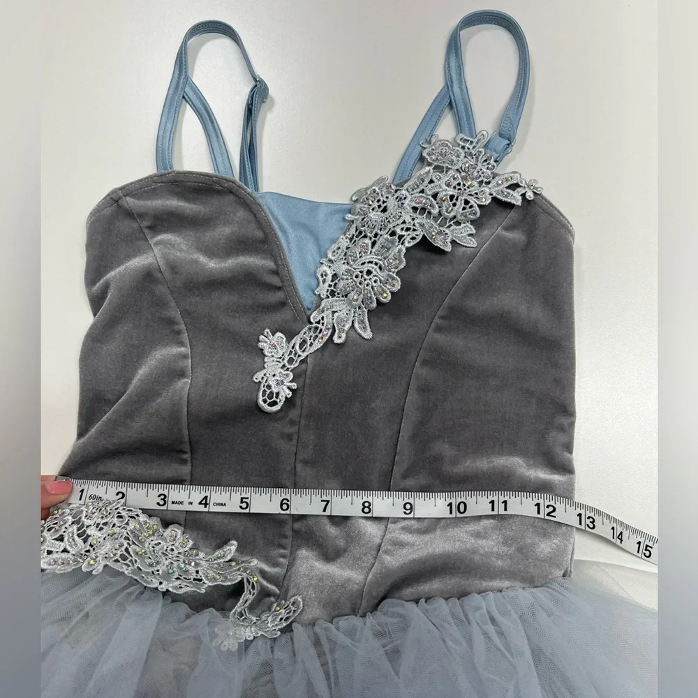 Weissman Camisole Degas Tutu Ballet Costume ‘Woodland’ Blue Size Adult Medium - Picture 7 of 11